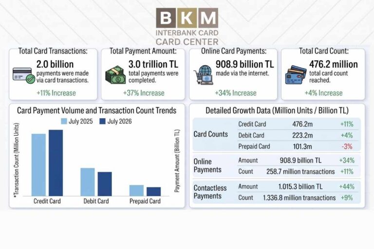 BKM announces July card payment data: Transaction volume reaches 3 Trillion TL